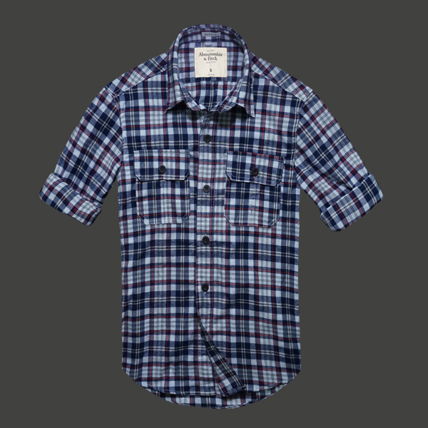 Abercrombie Fitch Hombres Plaid Camisa AF6976